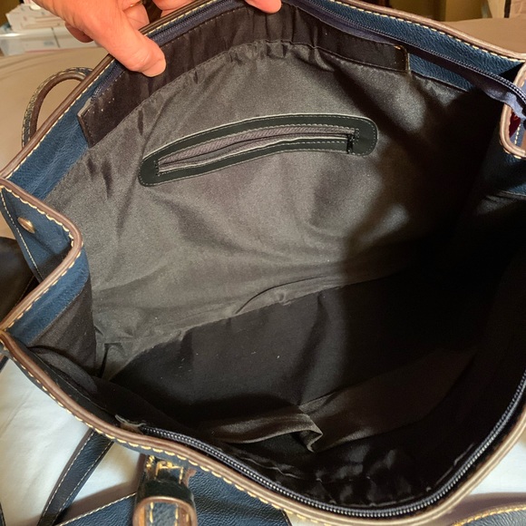 SOLD/NOTFORSALE Navy briefcase/purse/wallet set faux leather - Picture 16 of 16